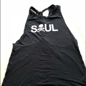 Soul cycle tank top with braided back